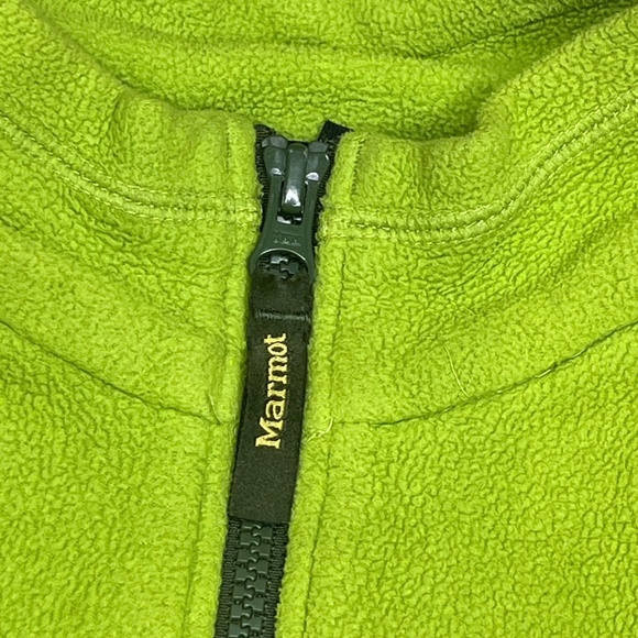 Marmot Kids’ Fleece Full Zip Neon Sweater Jacket Sz L Green Outdoor Hunting Fall - Picture 5 of 12